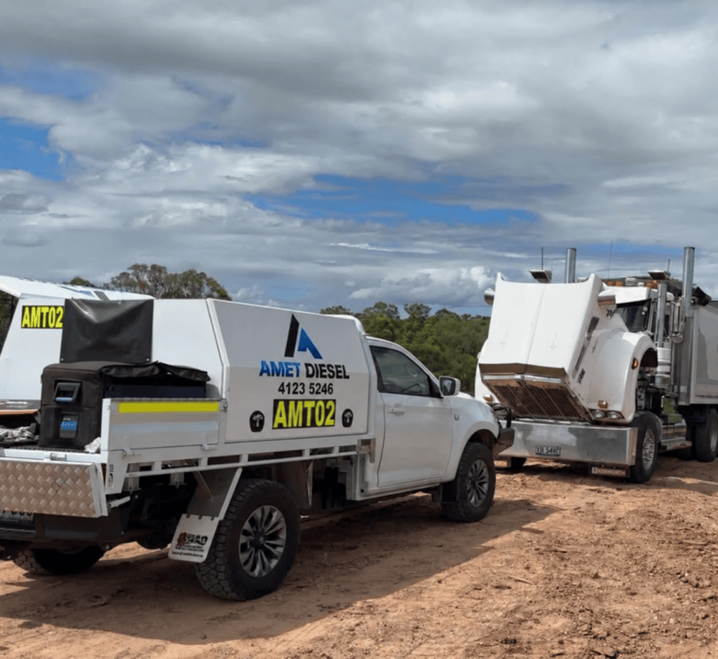 Breakdown service beside a truck