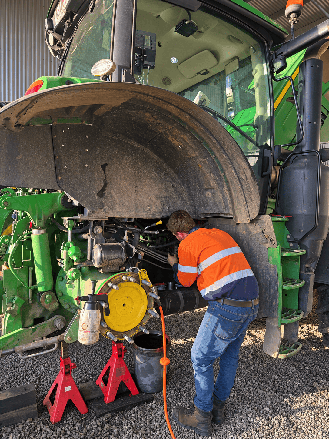 On-site work on plant equipment