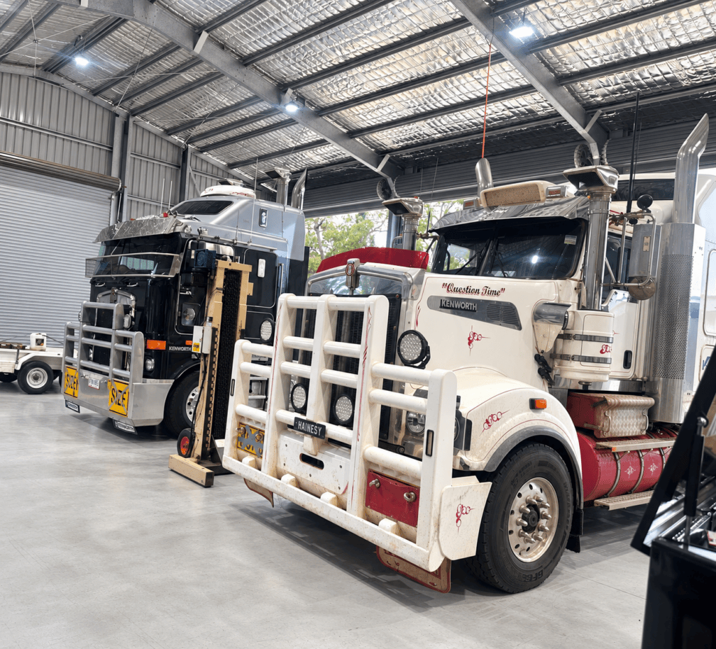 Kenworth trucks in the AMET Diesel workshop