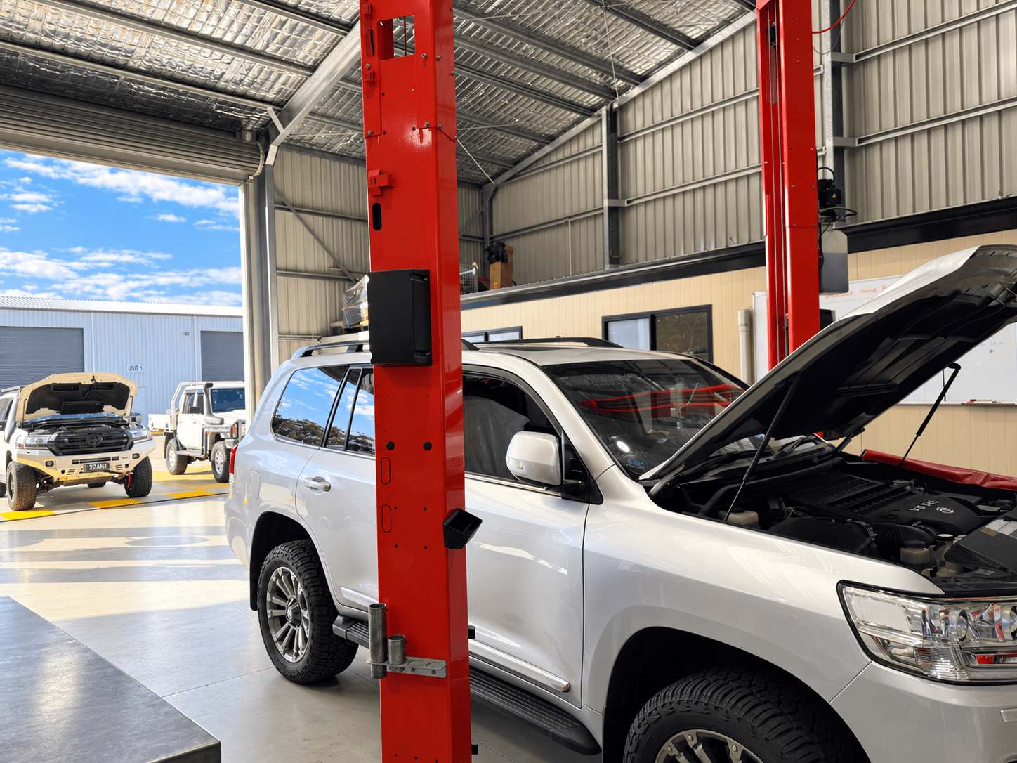 Toyota 4x4 in the workshop
